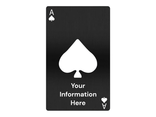 Ace of Spades Bottle Opener – Poker Card Stainless Steel Credit Card Opener, Slim Wallet Beer Opener, Wedding Party Favor Gift