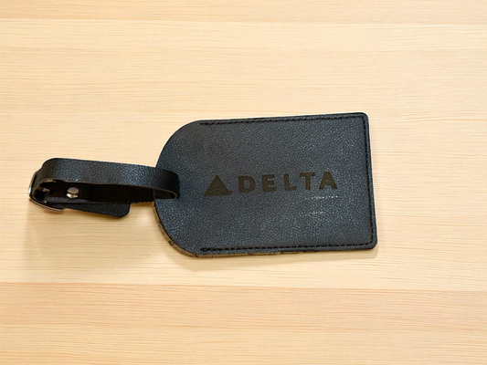 Leather Luggage Tag with Privacy Cover – Durable PU Suitcase ID Holder, Travel Bag Tag, Adjustable Strap, Bulk Options for Baggage