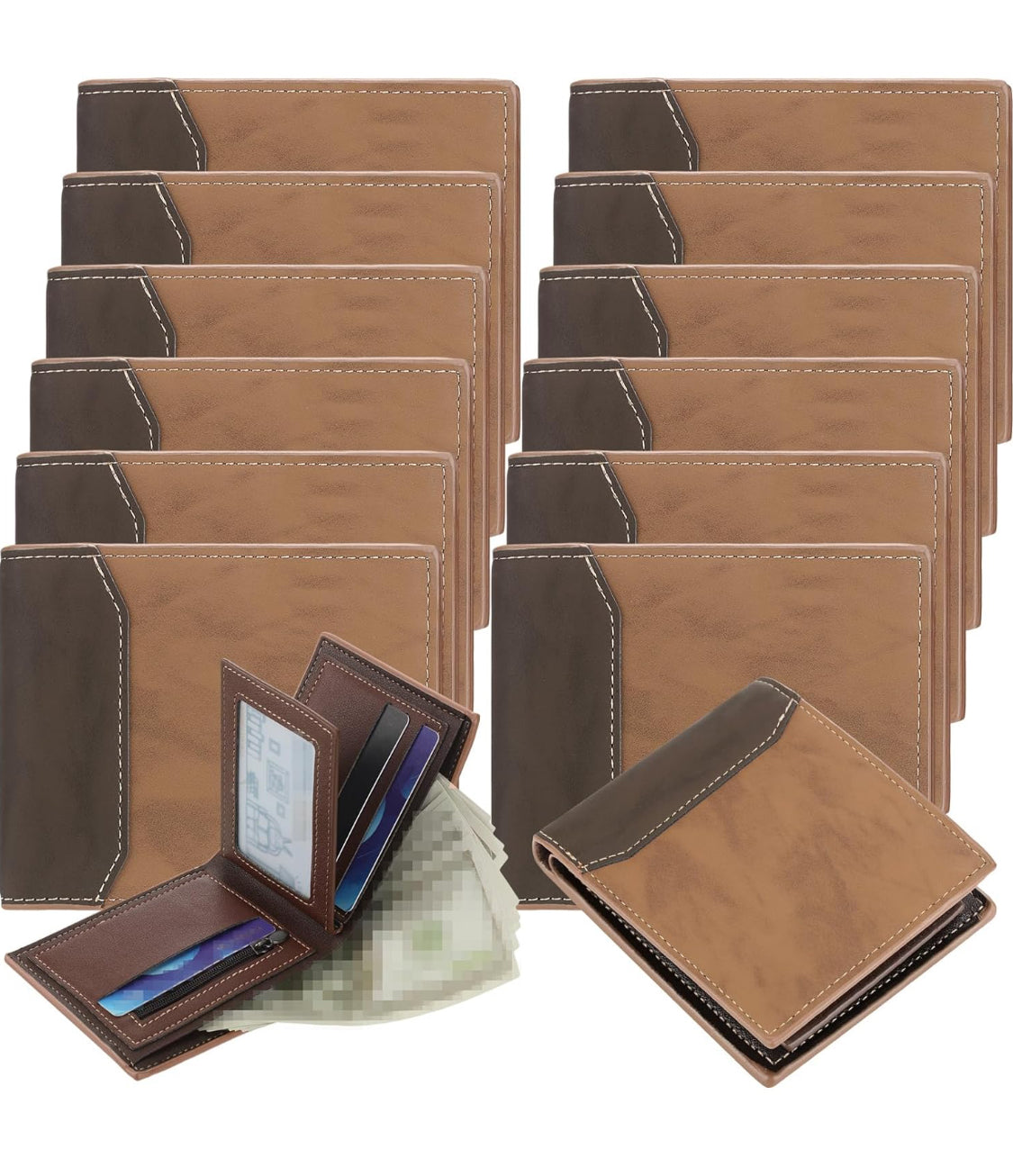 ENGRAVEABLE LEATHER BIFOLD WALLET