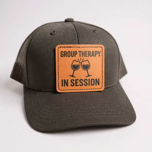 Customizable Leather Patch Adjustable Trucker Hat – Personalized Laser Engraved Snapback Cap, Custom Logo Hat for Men & Women