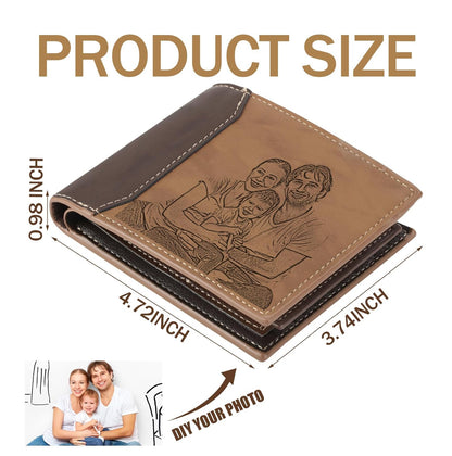 ENGRAVEABLE LEATHER BIFOLD WALLET