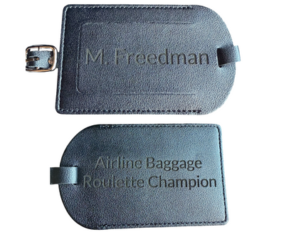 Leather Luggage Tag with Privacy Cover – Durable PU Suitcase ID Holder, Travel Bag Tag, Adjustable Strap, Bulk Options for Baggage