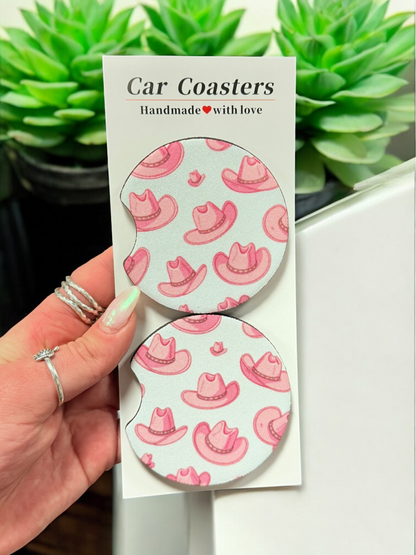 SOFT CAR COASTERS Size: 2.75" Diameter/ 1/4" Thickness (Neoprene Material) 2-pack